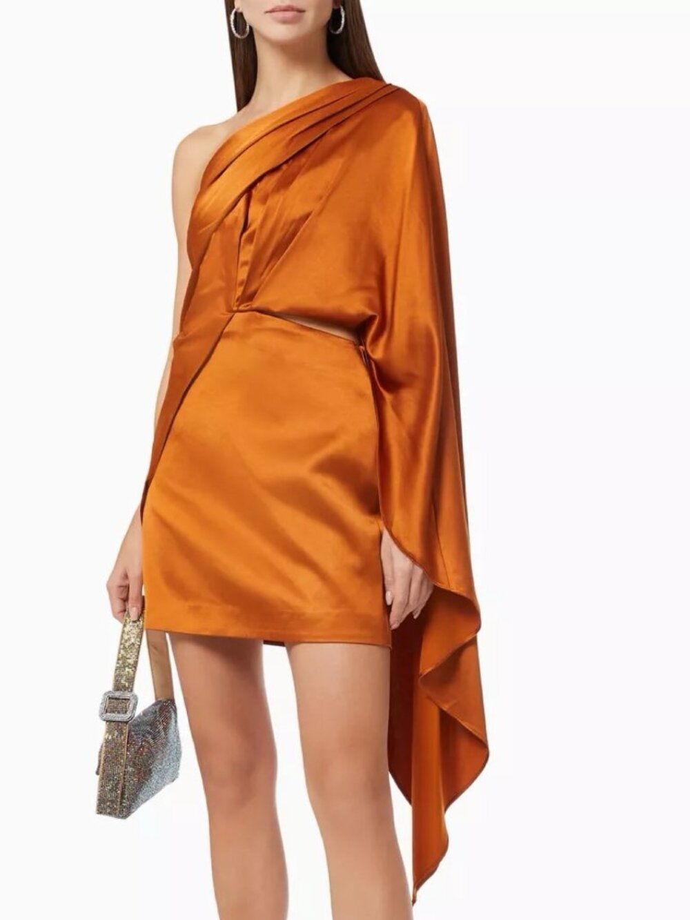 Significant Other Anne One Shoulder Wrap Mini Dress